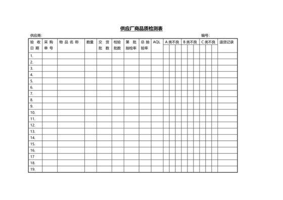 黑白 简约 正式 公司 工厂 产品质量 评定表 检查表 wo