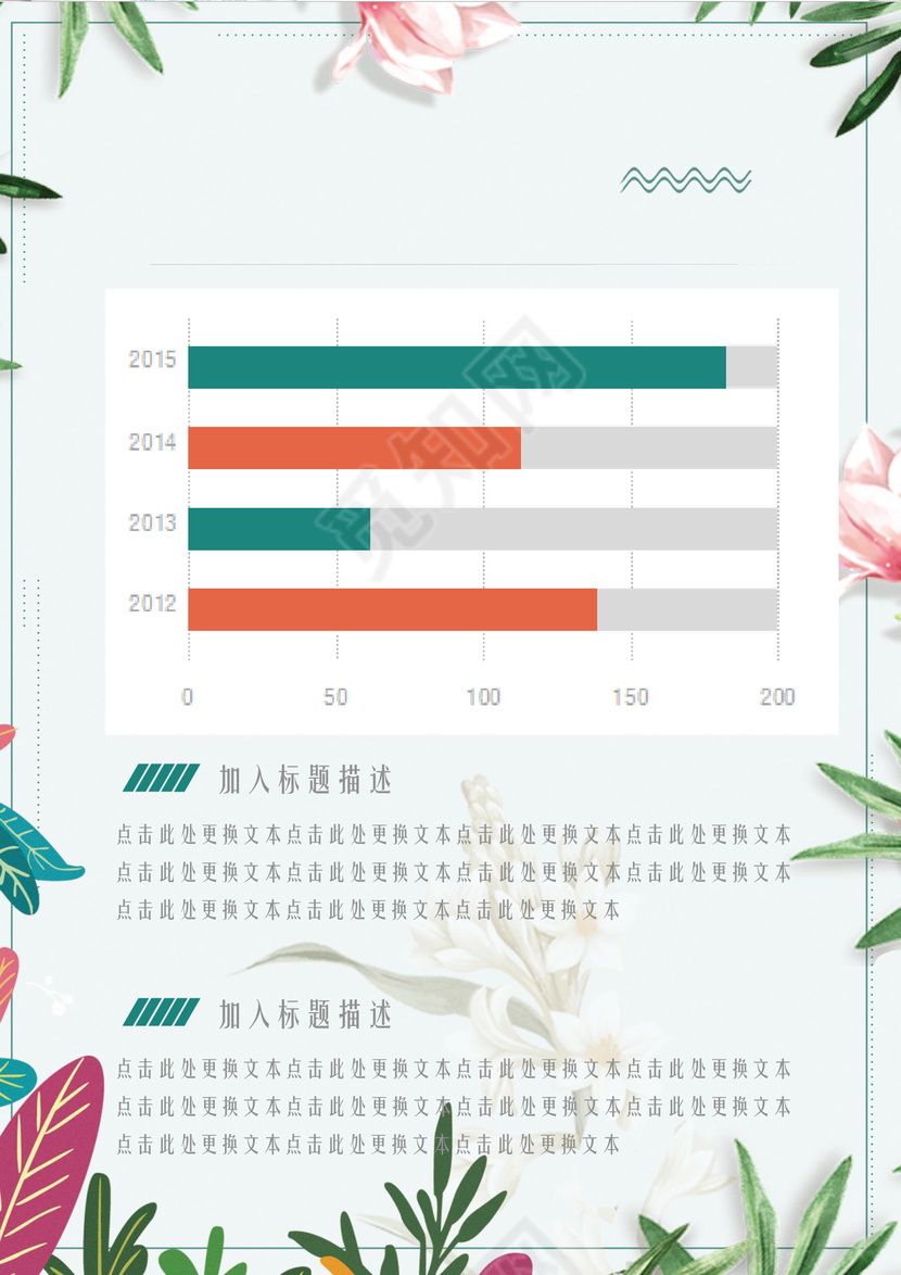绿色小清新夏季清新个人工作总结工作汇报Word模板