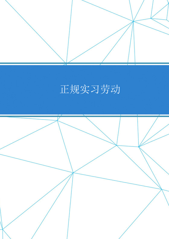 正规实习劳动合同范本模板