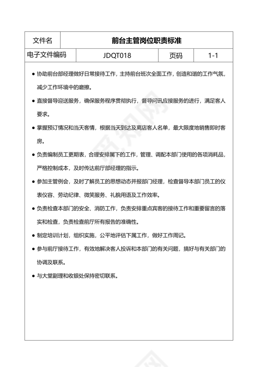 彩色简约正式公司岗位职责说明书员工职责列表word模板