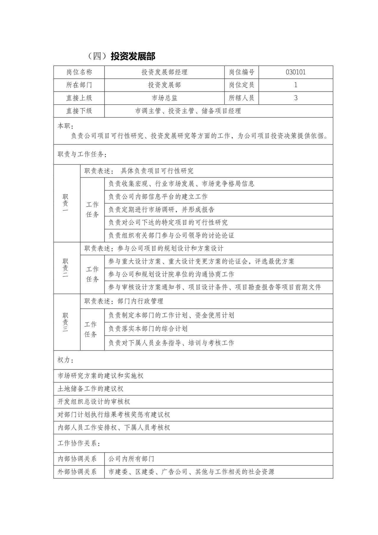 彩色简约正式公司岗位职责说明书员工职责列表word模板