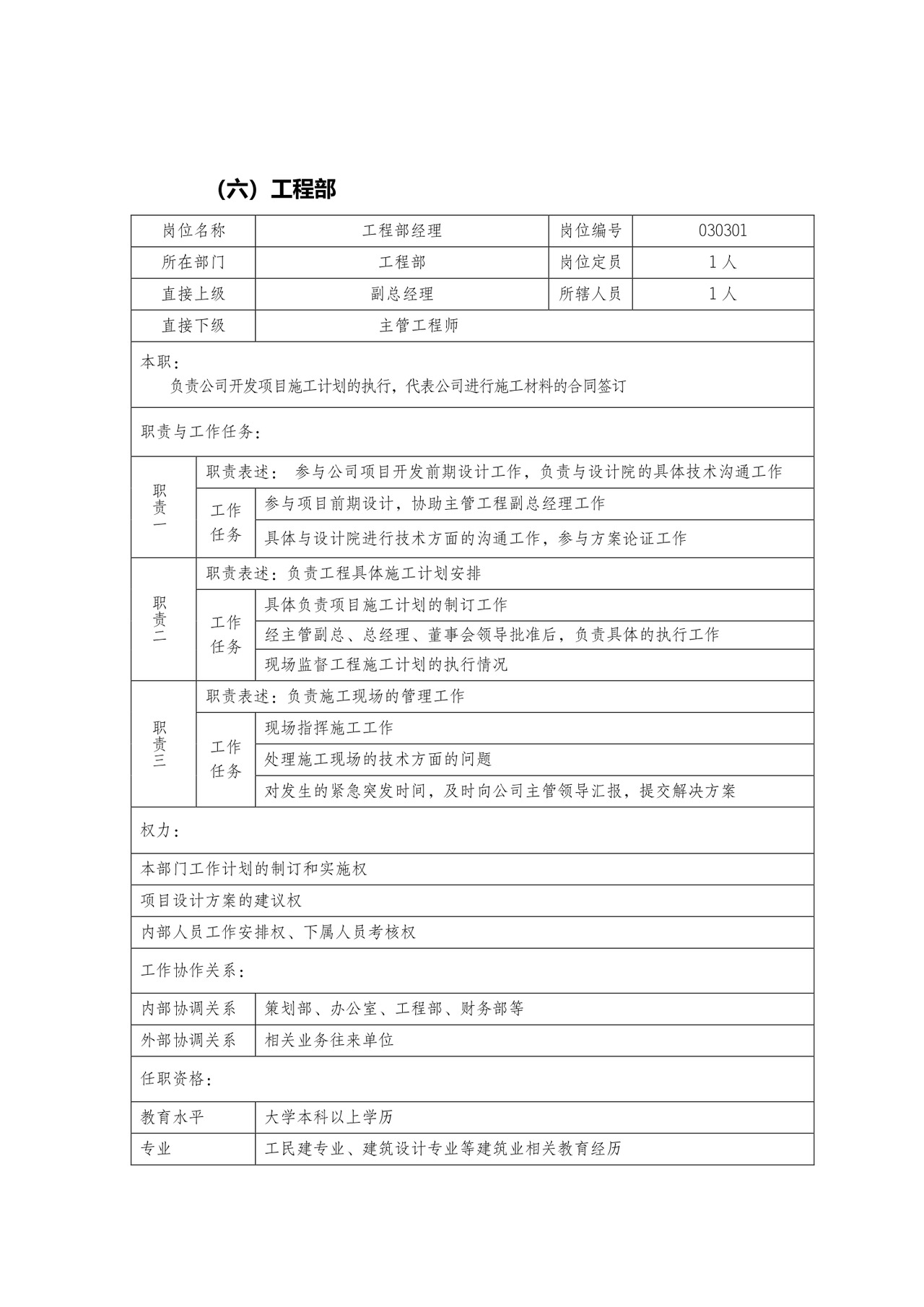 彩色简约正式公司岗位职责说明书员工职责列表word模板