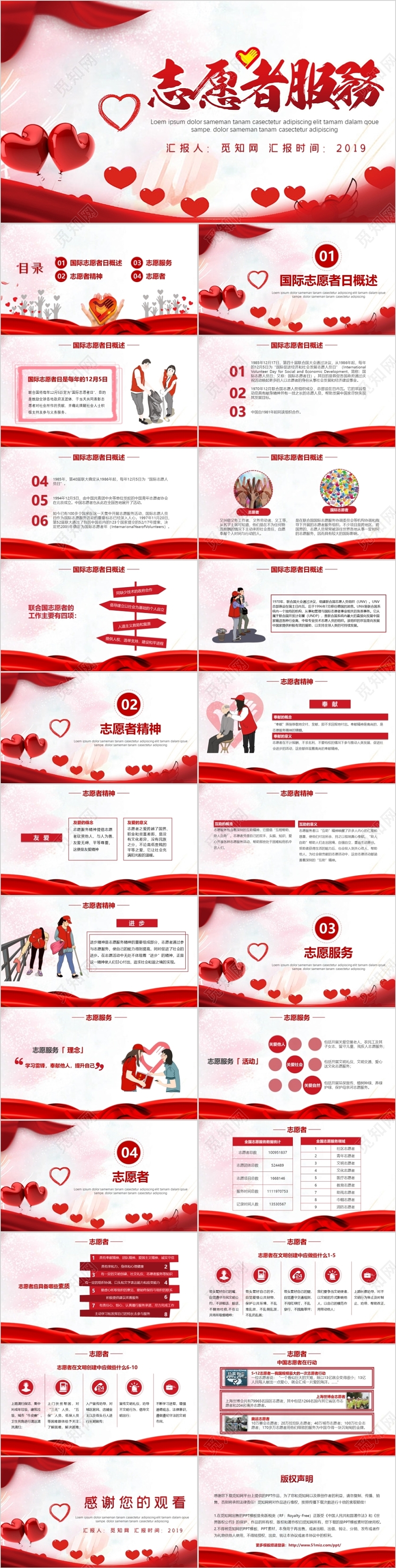 国际志愿者人员日PPT模板