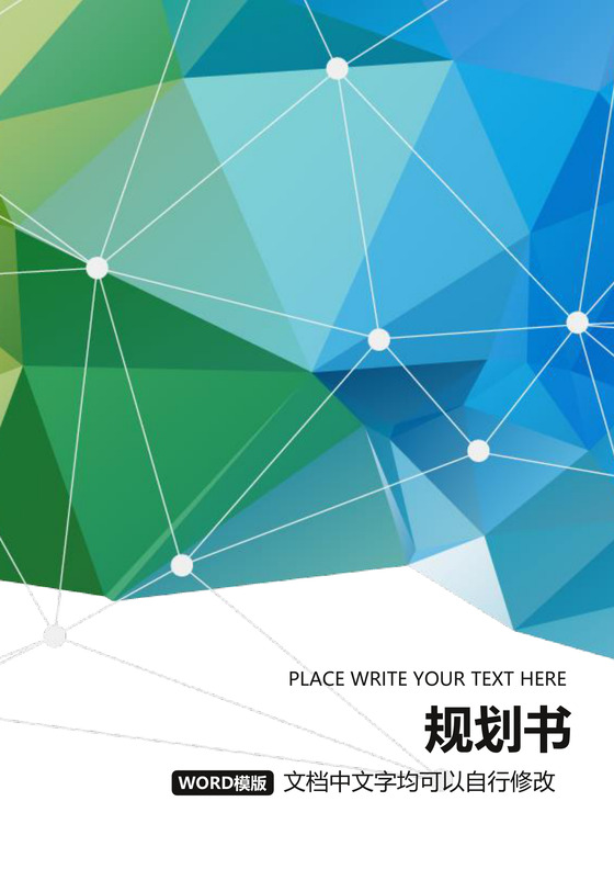 彩色简约正式公司规划书计划书word模板