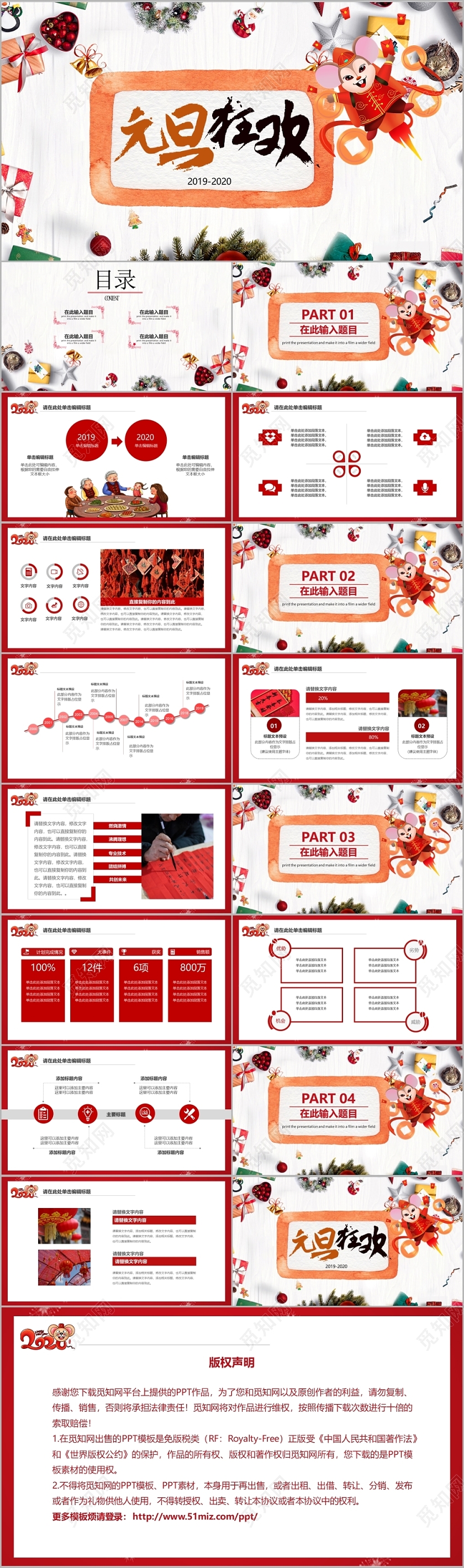 元旦狂欢元旦新年产品营销活动策划PPT模板