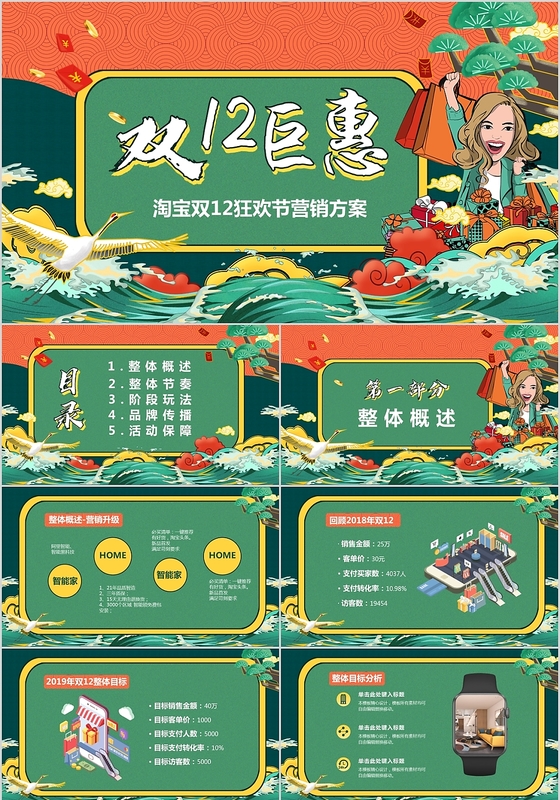 国潮风双十二活动营销策划PPT