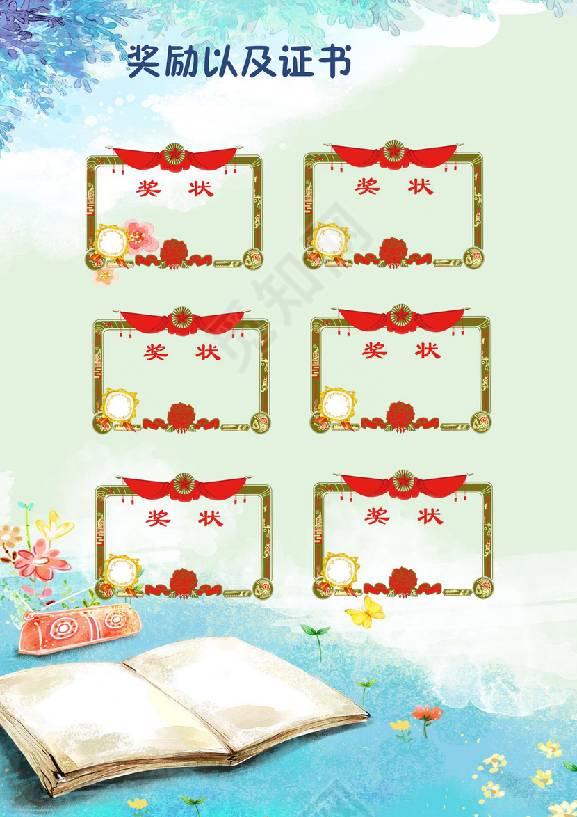 毕业季读书日商业风景小升初Word简历模板