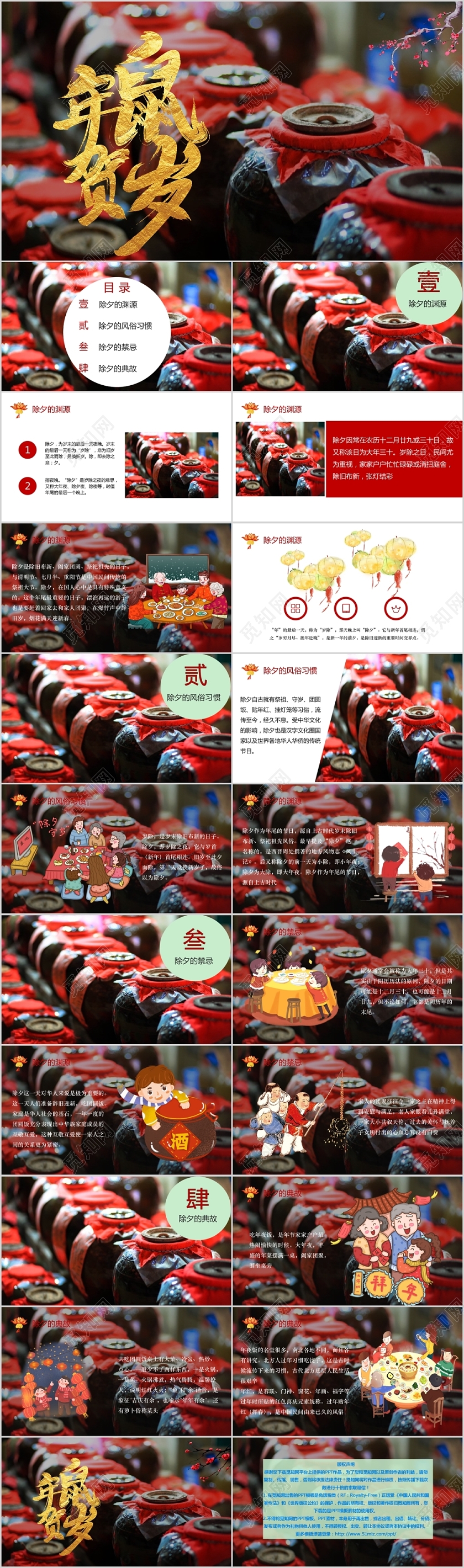 鼠年春节新年金鼠贺岁鼠年大吉2020年度总结PPT模板