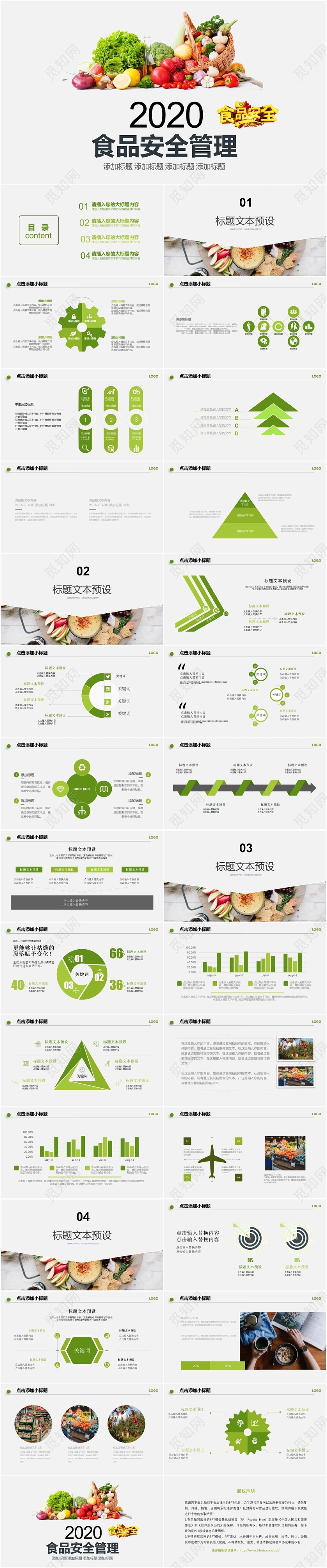 简约2020食品安全管理通用ppt模板
