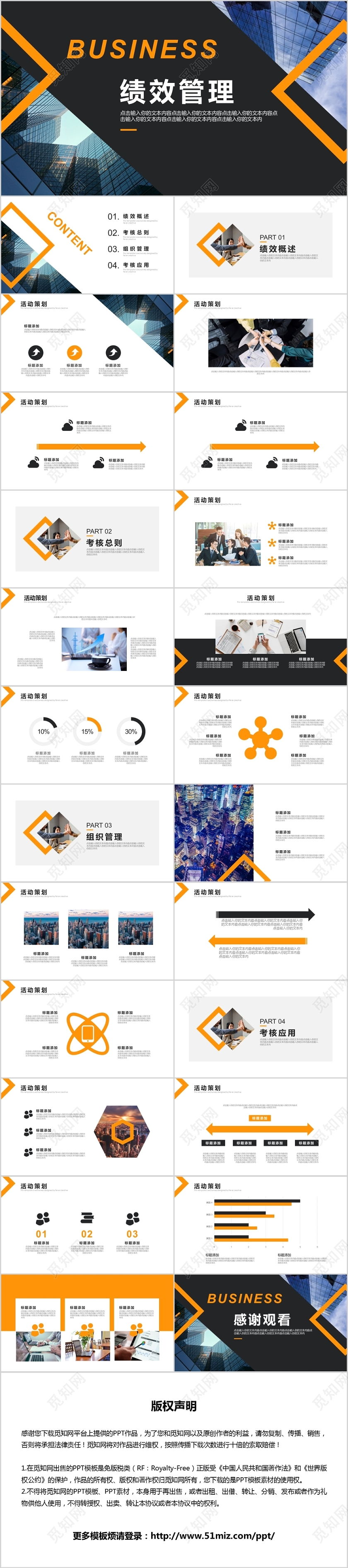 商务风企业绩效管理培训PPT模板