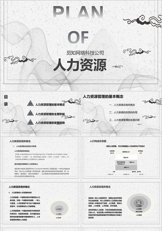 灰色简洁大气商务风人力资源培训之HR面试官技能培训ppt模板