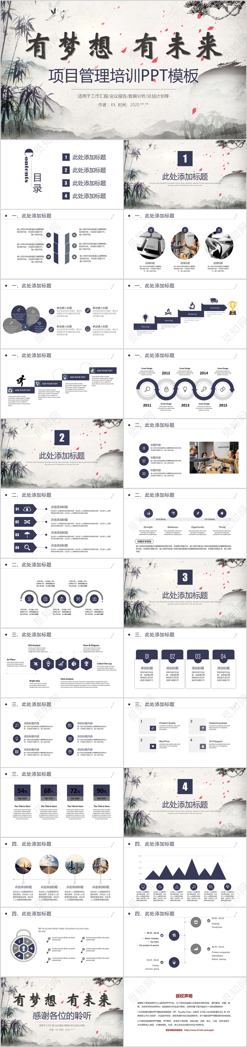 有梦想有未来项目管理培训PPT模板