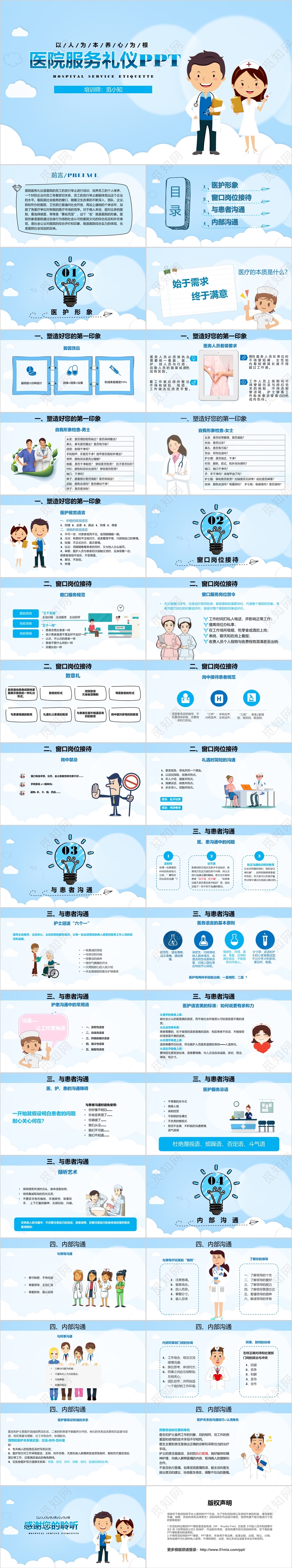 医疗医院护士医生护理服务礼仪培训PPT模板