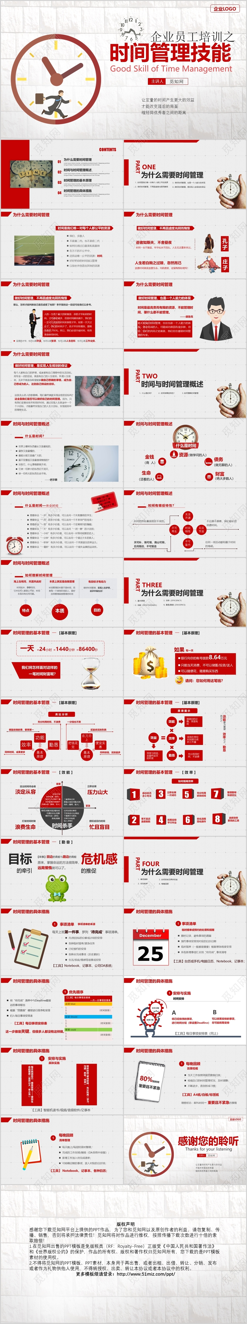 企业员工培训之时间管理技能PPT模板