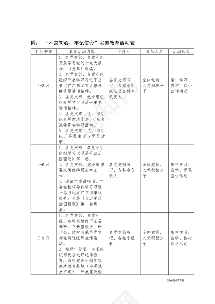 黑白简约党建不忘初心主题教育教育材料党课讲稿word模板