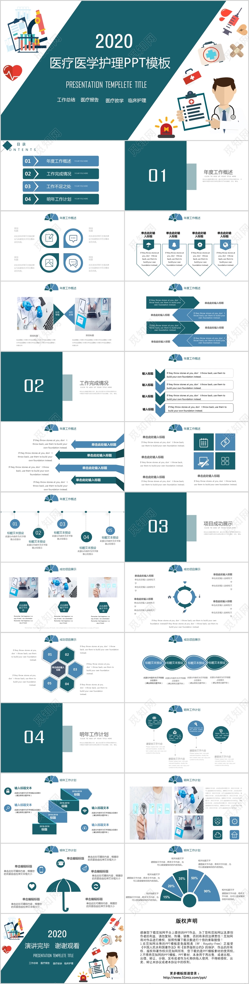 医疗医学护理PPT模板