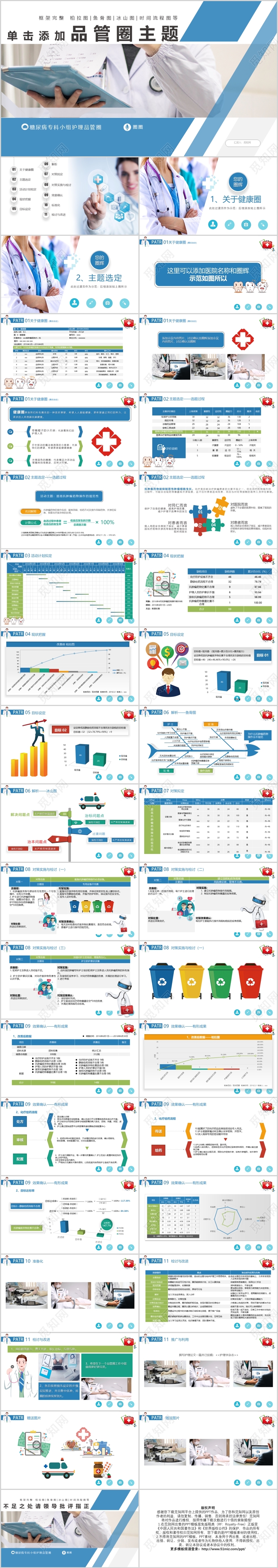 框架完整品管圈时间流程图PPT模板宣传PPT动态PPT