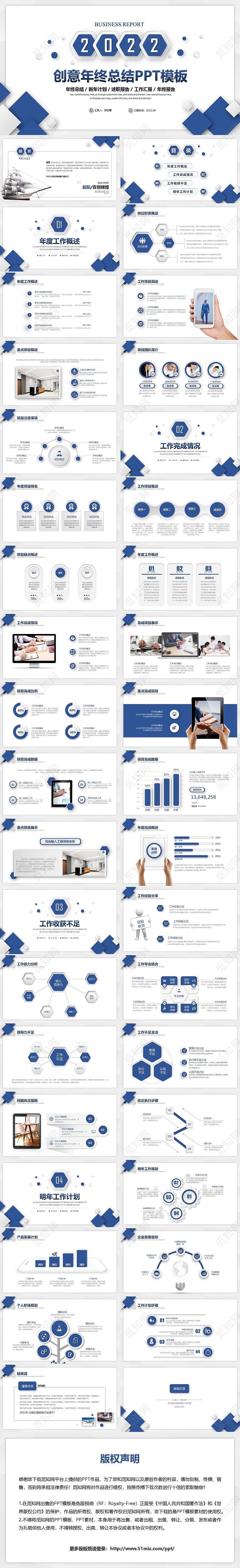 创意微粒体商务2020年终总结工作总结述职报告ppt模板