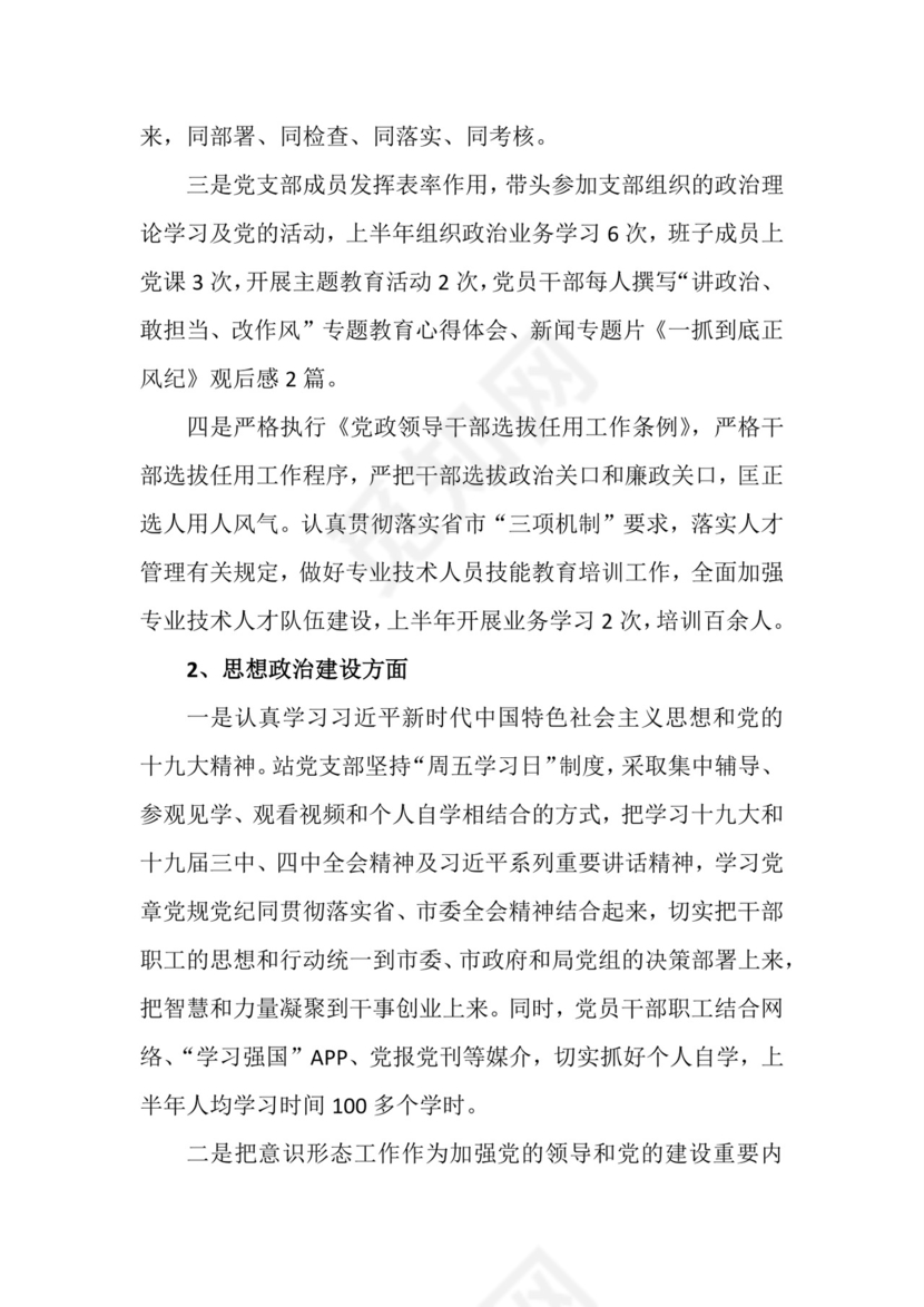 黑白简约正式党建工作总结工作安排年终总结word模板