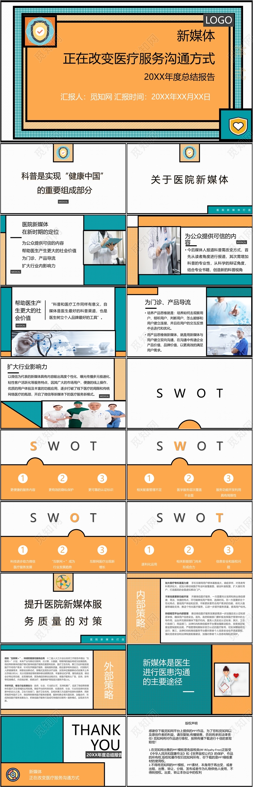 简约医疗培训新媒体正在改变医疗服务方式PPT模板