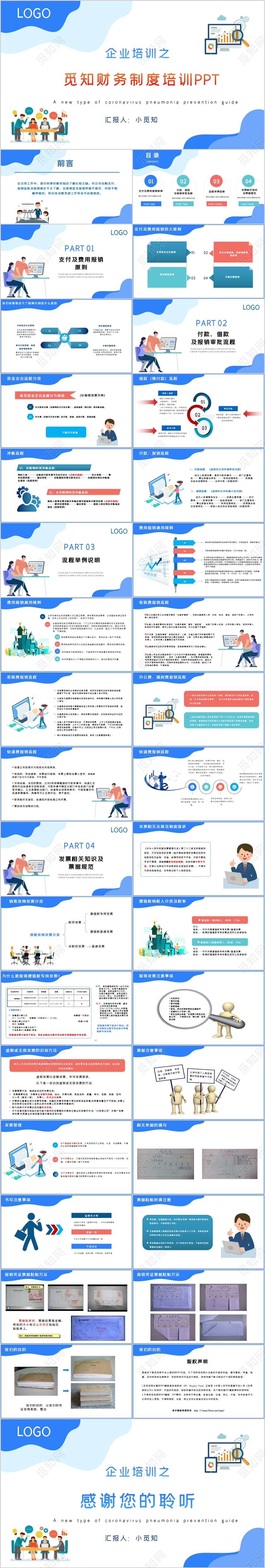 简约企业培训财务知识培训相关知识培训课件PPT模板