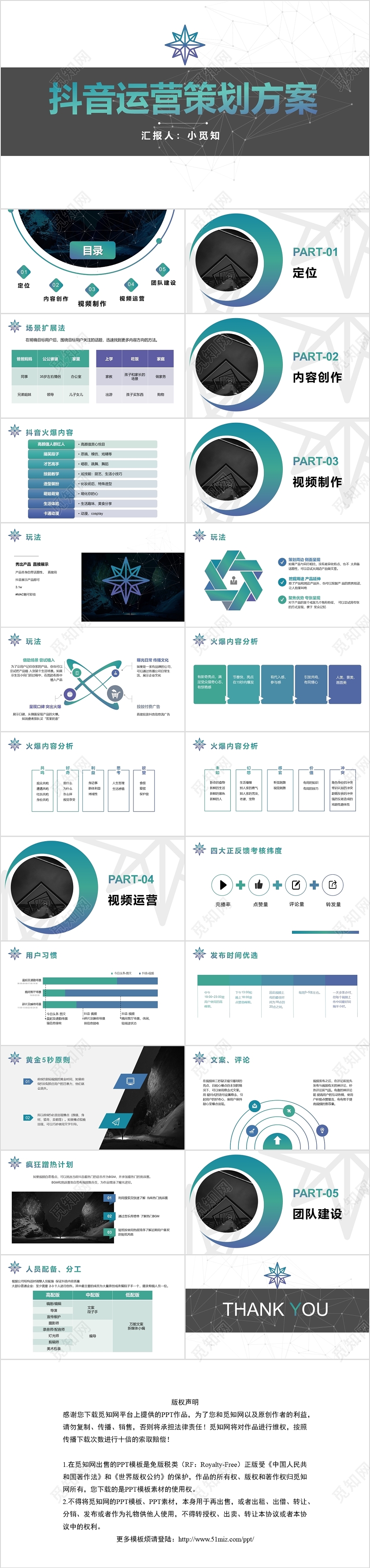 渐变色炫酷风抖音运营营销策划案PPT抖音运营ppt