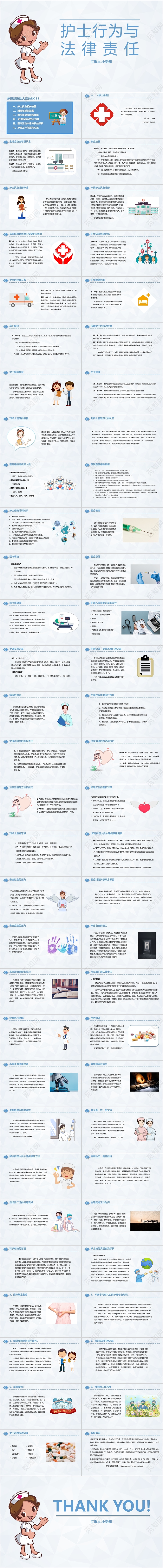 浅蓝色护士行为与法律责任课件说课PPT模板护士法律法规ppt