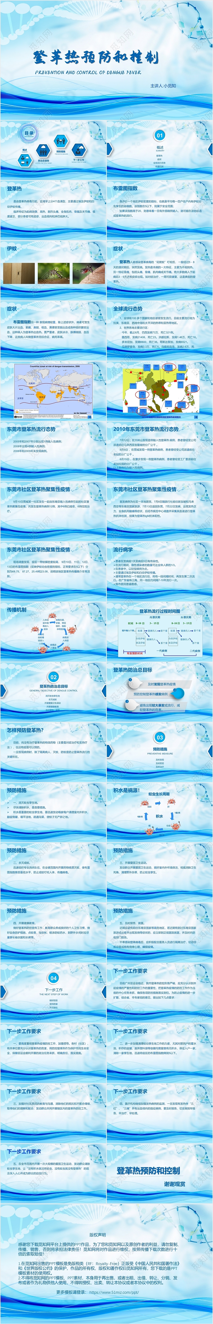 蓝色经典医学培训课件PPT登革热ppt