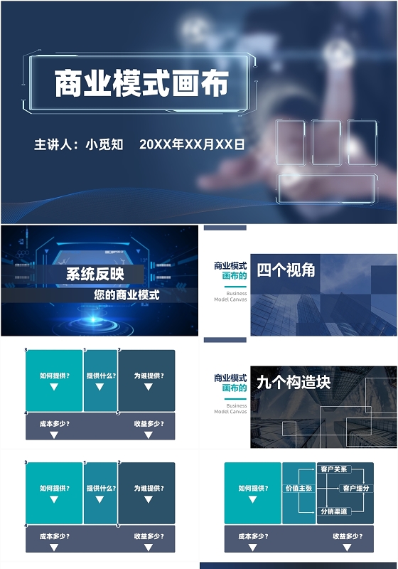 商业模式画布实用ppt模板商业模式画布ppt