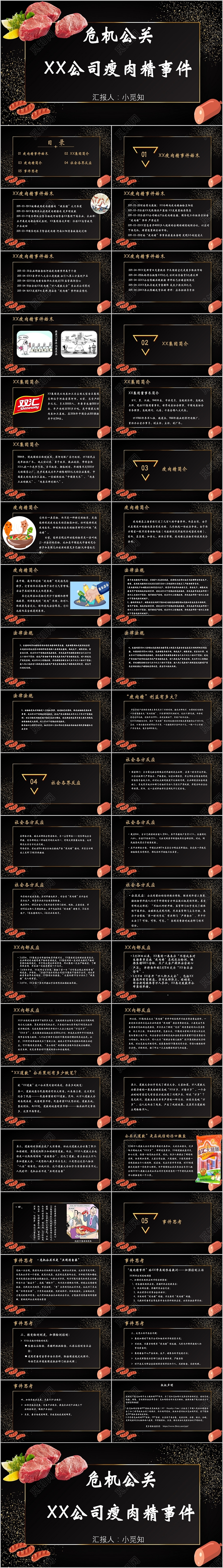 瘦肉精事件危机公关PPT模板危机公关ppt
