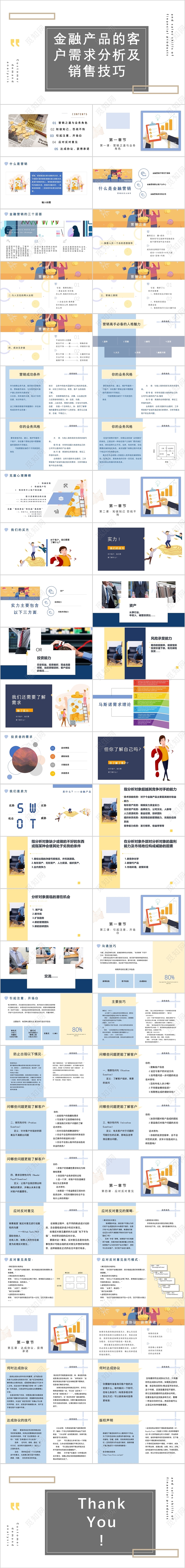 彩色通用商务风客户分析金融类用户分析PPT客户分析ppt