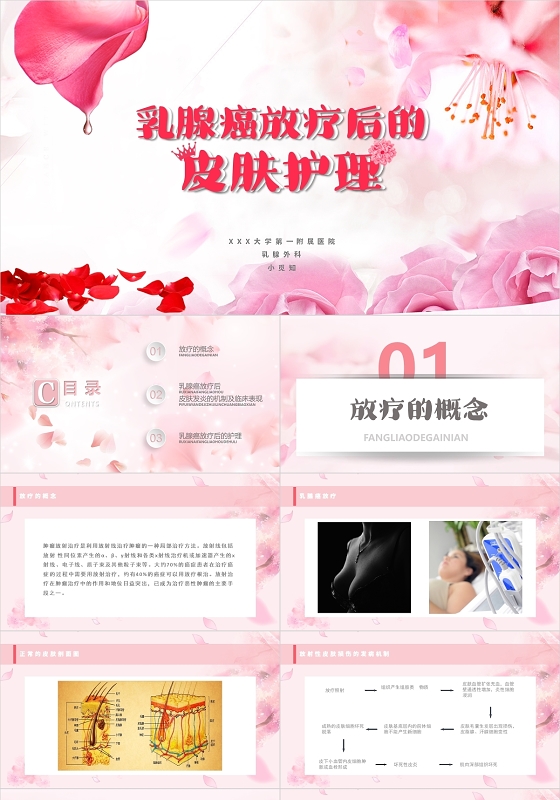 粉色乳腺癌术后护理查房乳腺癌放疗后的皮肤护理