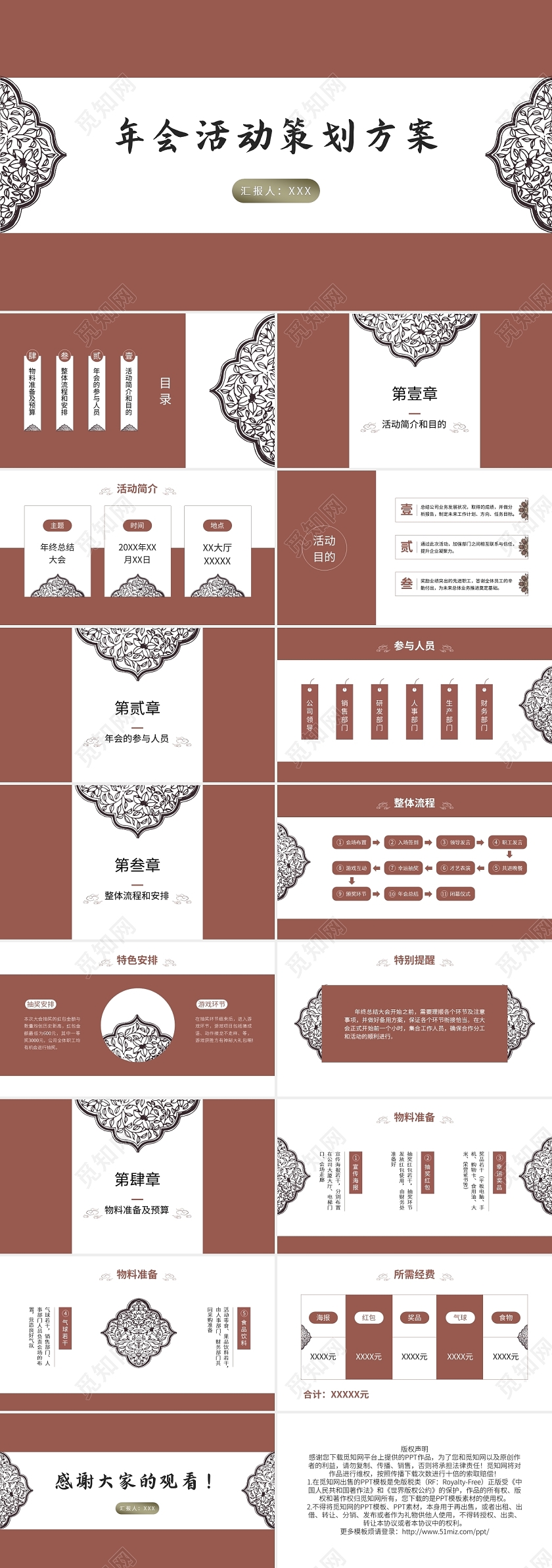 中国风年会活动策划方案PPT模板宣传PPT动态PPT年会策划