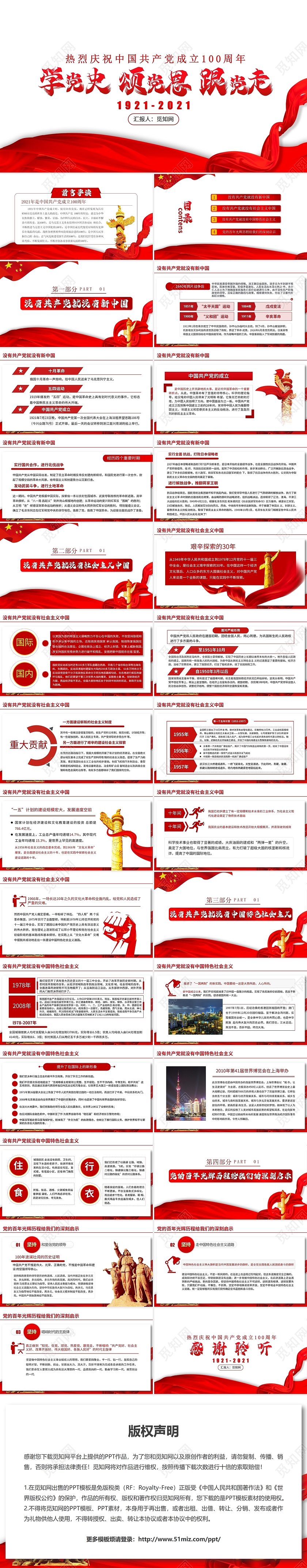 建党节热烈庆祝中国共产党成立100周年学党史颂党恩跟党走PPT模建党100周年党课党建党政