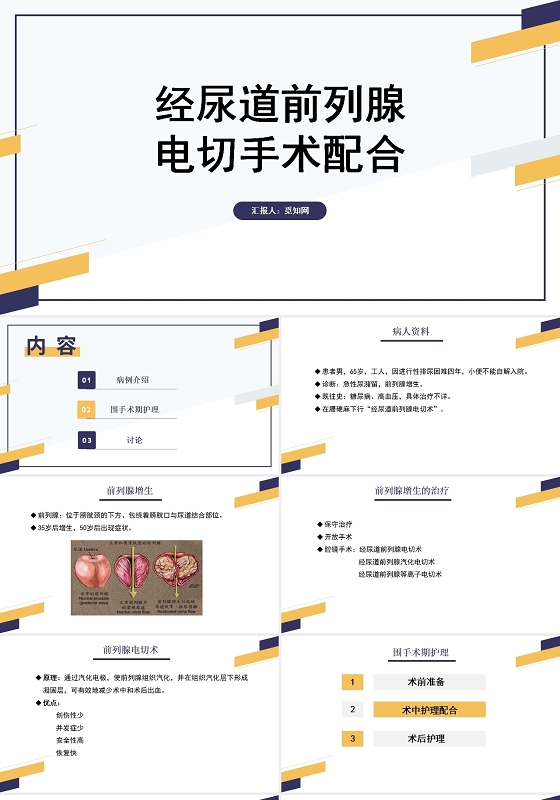 黄色前列腺护理查房前列腺电切护理查房