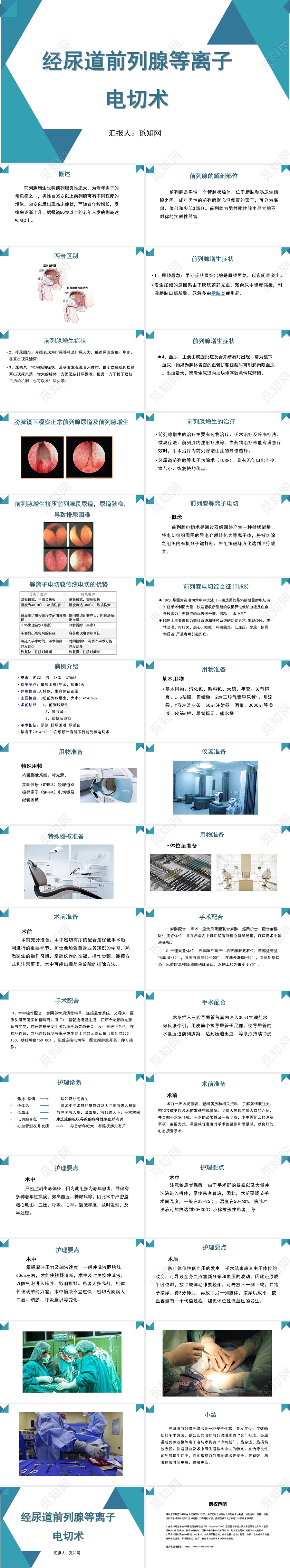 蓝色前列腺电切护理查房