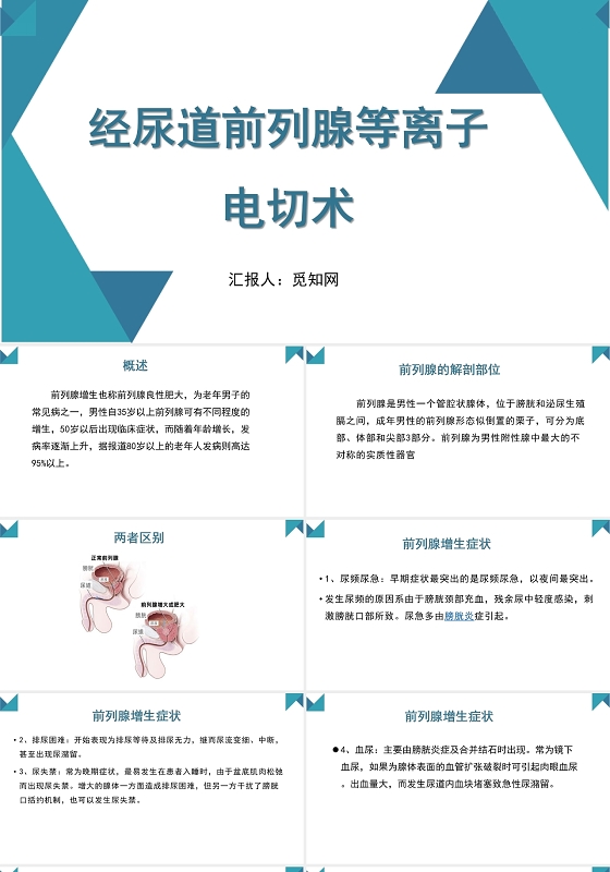 蓝色前列腺电切护理查房