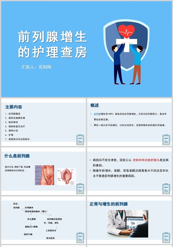 蓝色前列腺增生的护理护理查房前列腺增生