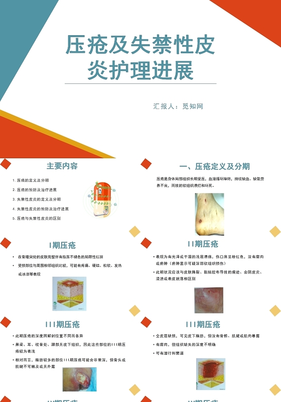 橙色失禁性皮炎与压疮关系压疮的预防及护理ppt