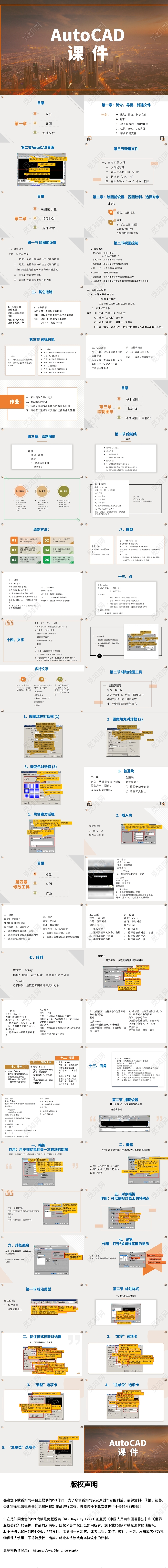 橙色CAD绘图基础知识教学课件