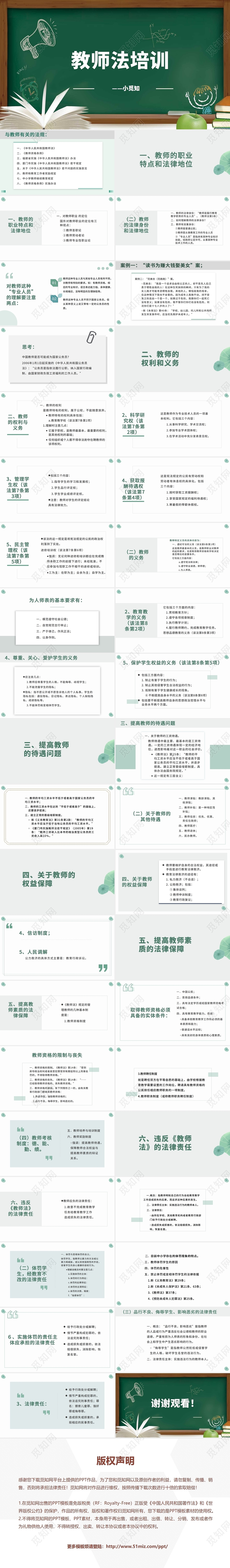 青蓝色简约教育教师法培训新教师培训