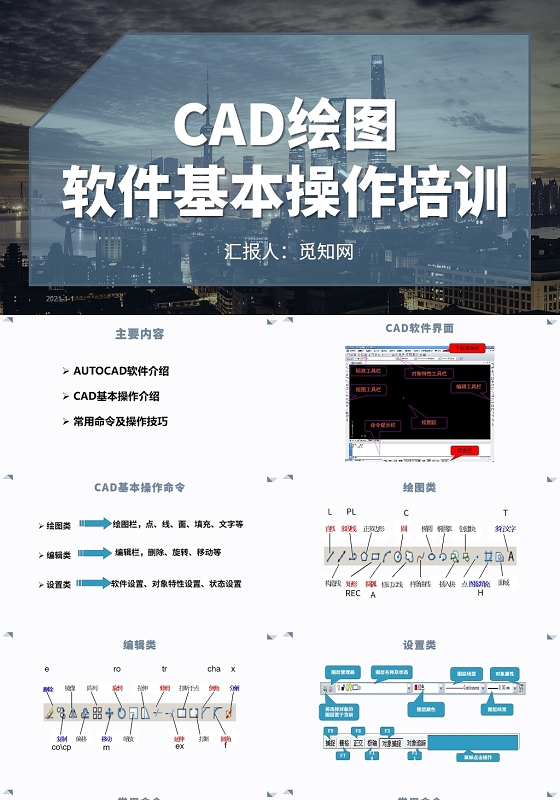 蓝色CAD绘图软件基本操作培训
