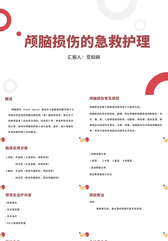 红色颅脑损伤护理查房