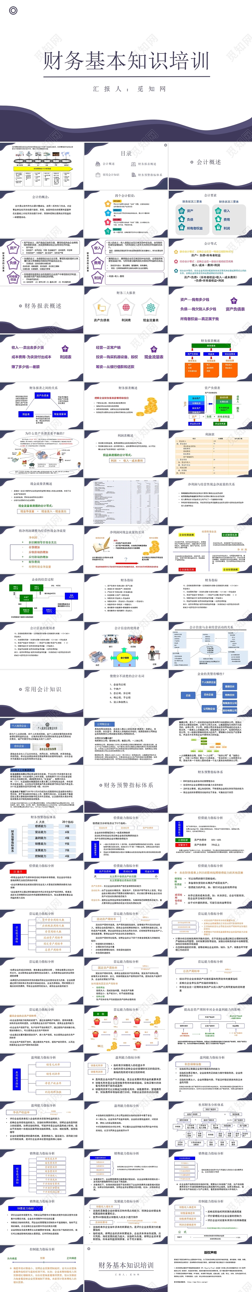紫色财务基础知识培训财务培训