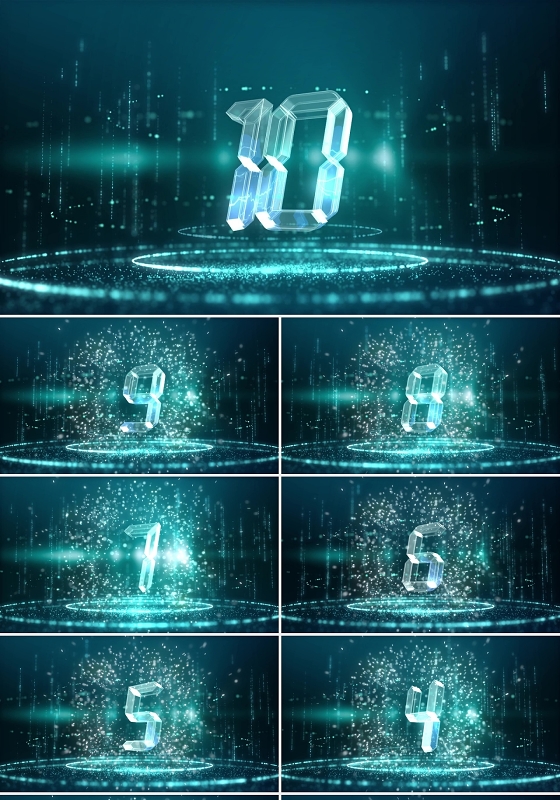 大气震撼科技年会倒计时PPT模板