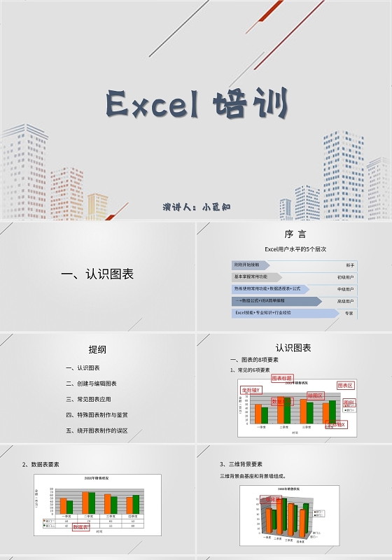 灰色商务风说课课件EXCEL培训PPT模板EXCEl培训