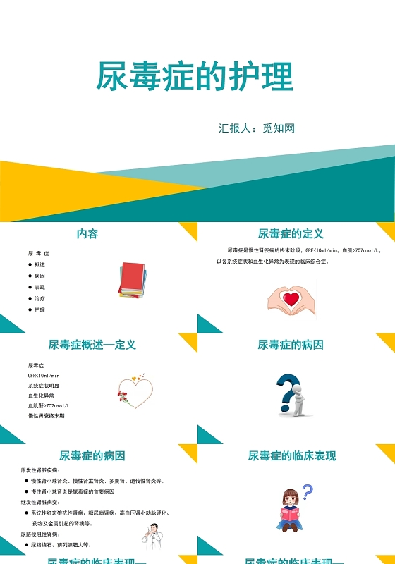 绿色尿毒症护理查房