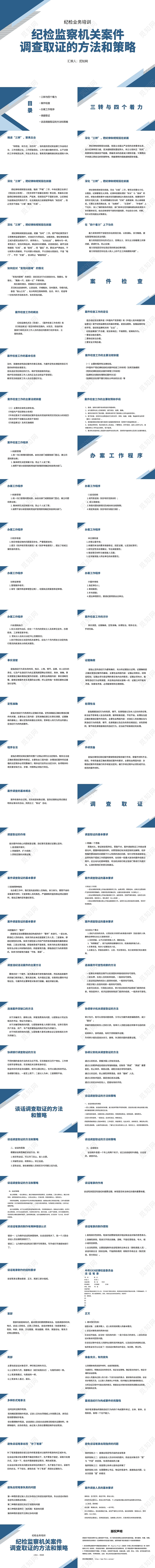 蓝色纪检监察机关案件调查取证的方法和策略纪检业务培训