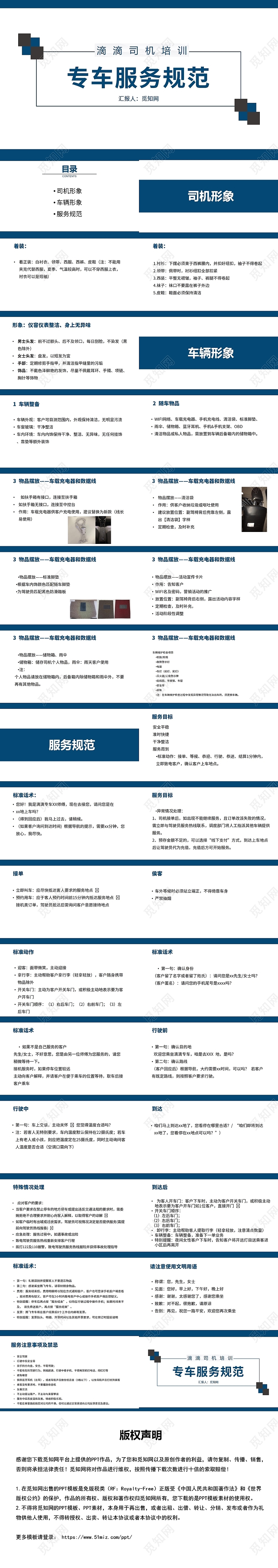 蓝色滴滴司机培训专车服务规范