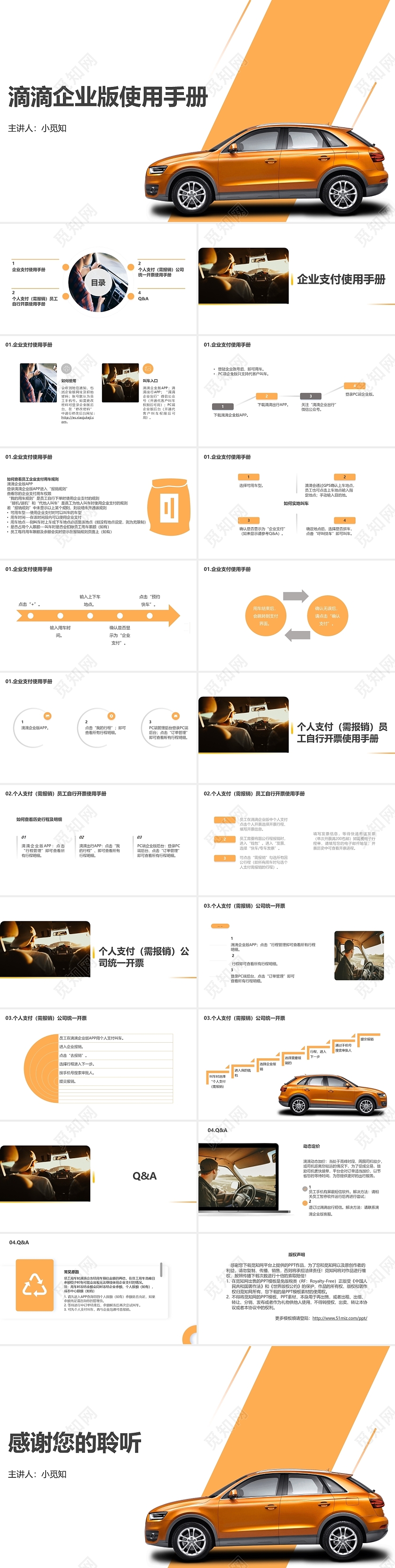 黄色简约滴滴司机培训课件ppt